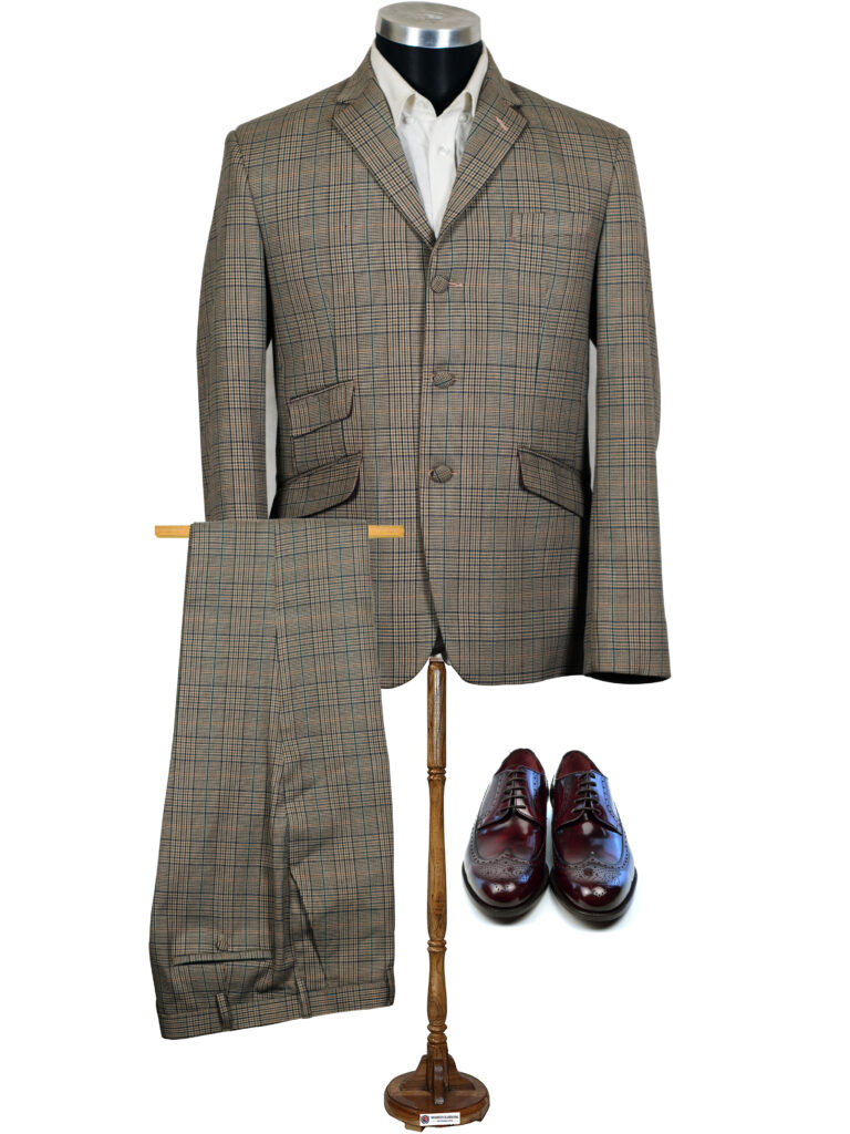 Mens Mod Suits | 60s Style Exclusive Pattern 3 Button Mod Suit