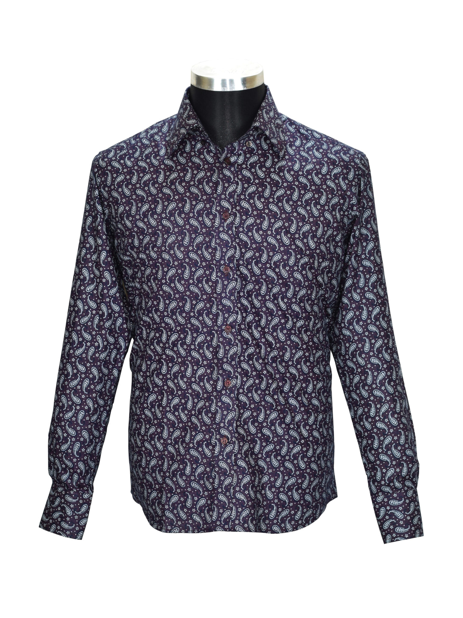 Men's Paisley Shirt | Retro Style Paisley Mod Shirt