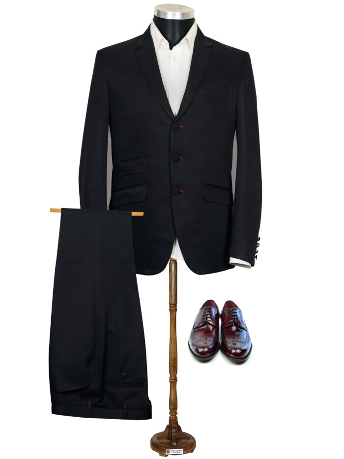 Black Suit | 60s Style Black 3 Button Mod Suit